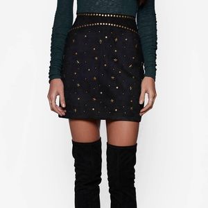 MINKPINK Star Studded Suede Mini Skirt